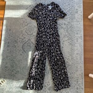 1990s Floral Jumpsuit